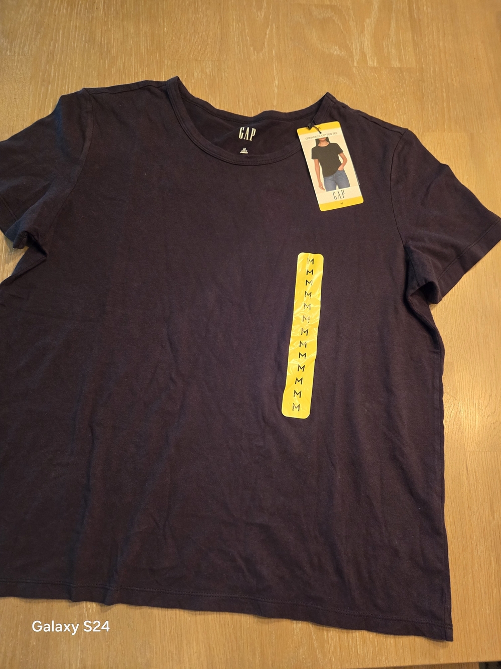 GAP Womens Short-Sleeve Crew Neck T-Shirt 100% Cotton Black New